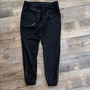 Zyia Black Peak Zipper Jogger Pants Size Medium